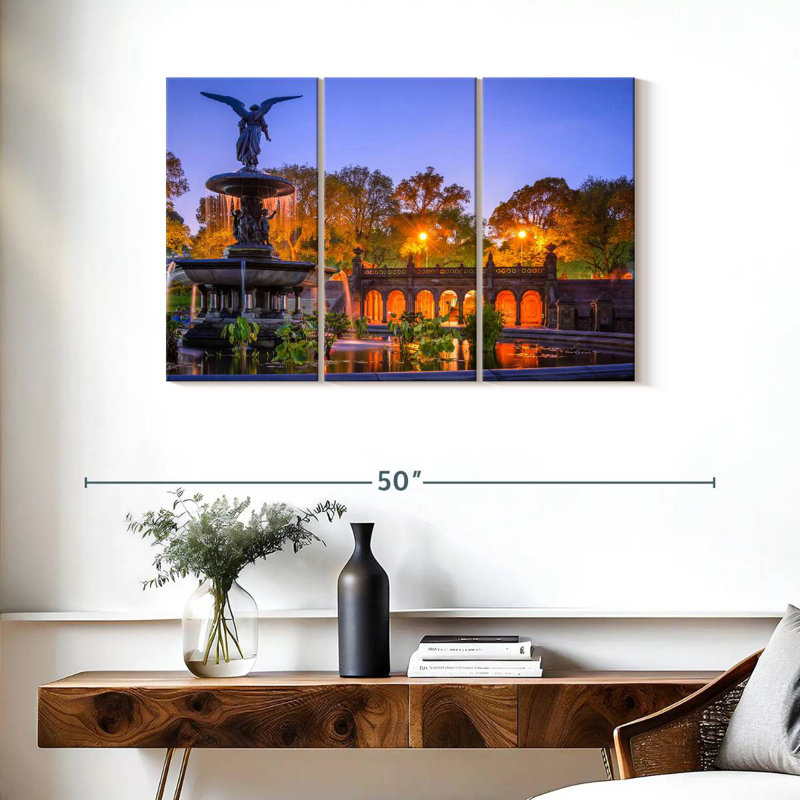 Lilie Bethesda Fountain, 24" H x 38" W