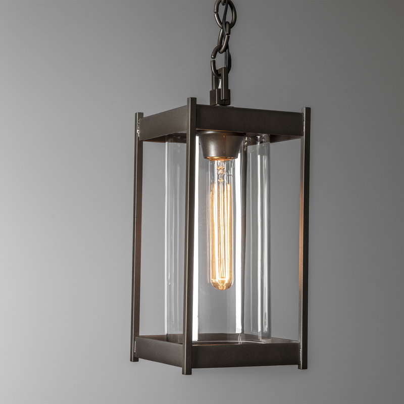 Cela Outdoor Pendant, 14.1" H x 6.2" W x 6.2" D, Coastal Oil Rubbed Bronze, Opal Glass