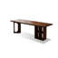 Bureau moderne en bois massif, bureau de salon avec bibliothèque-1322444757