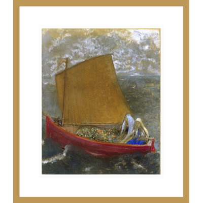 «La Voile Jaune» par Odilon Redon, impression giclée sur cadre
