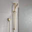 Fontana Melfi 22" LED Brushed Gold Digital Wall Mount Waterfall Rainfall Shower System with Square Handheld Shower