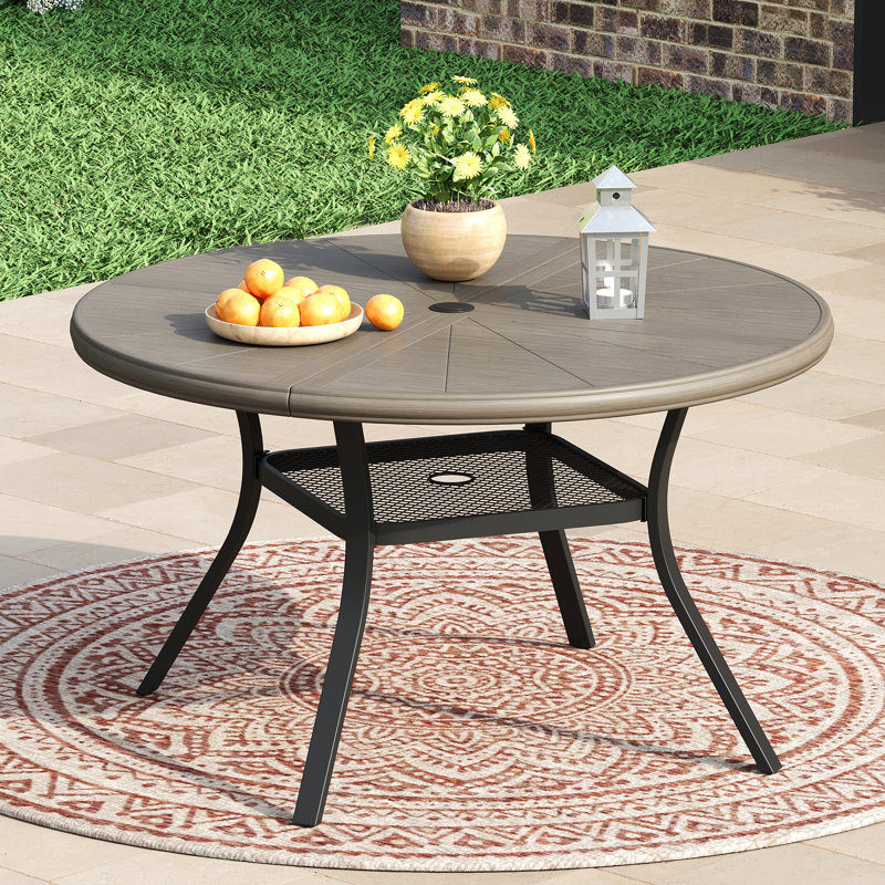 Table de salle à manger 4 personnes, Bois brossé gris, H 28 po x L 40,6 po x l 40,6 po