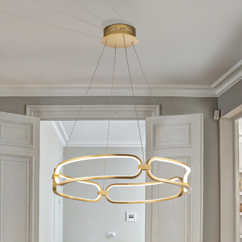 Patricia 4 - Light LED Geometric Pendant, Gold