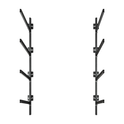 Kayak Storage Rack for 4 Kayaks, Holds 300 lbs, Heavy Duty Adjustable Wall Mount Stand for Indoor Outdoor Garage Shed Dock, Storage Holder for Canoe, Small Boat, SUP, Surfboard & Paddleboard
