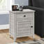 Table d'appoint, table de chevet, tiroir de rangement, bout, table d'appoint, chambre à coucher, lampe, rangement, placage gris, transitionnel-49094889