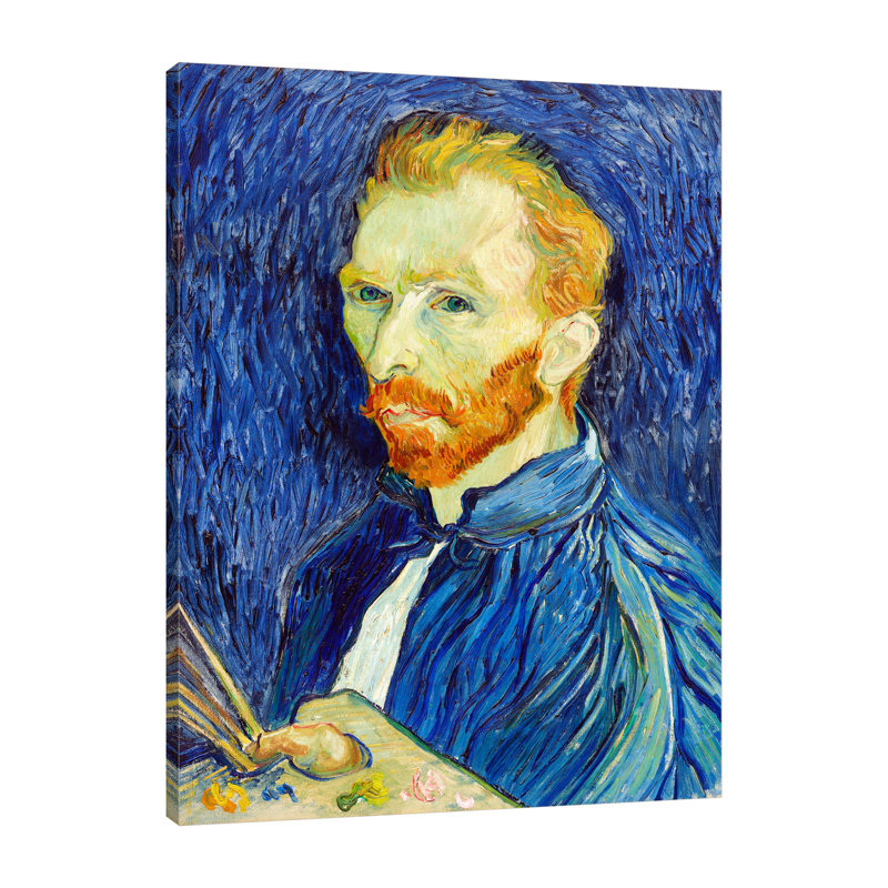 Autoportrait par Vincent Van Gogh - reproduction d'art sur toile tendue, H 48 po x l 36 po x P 1,5 po