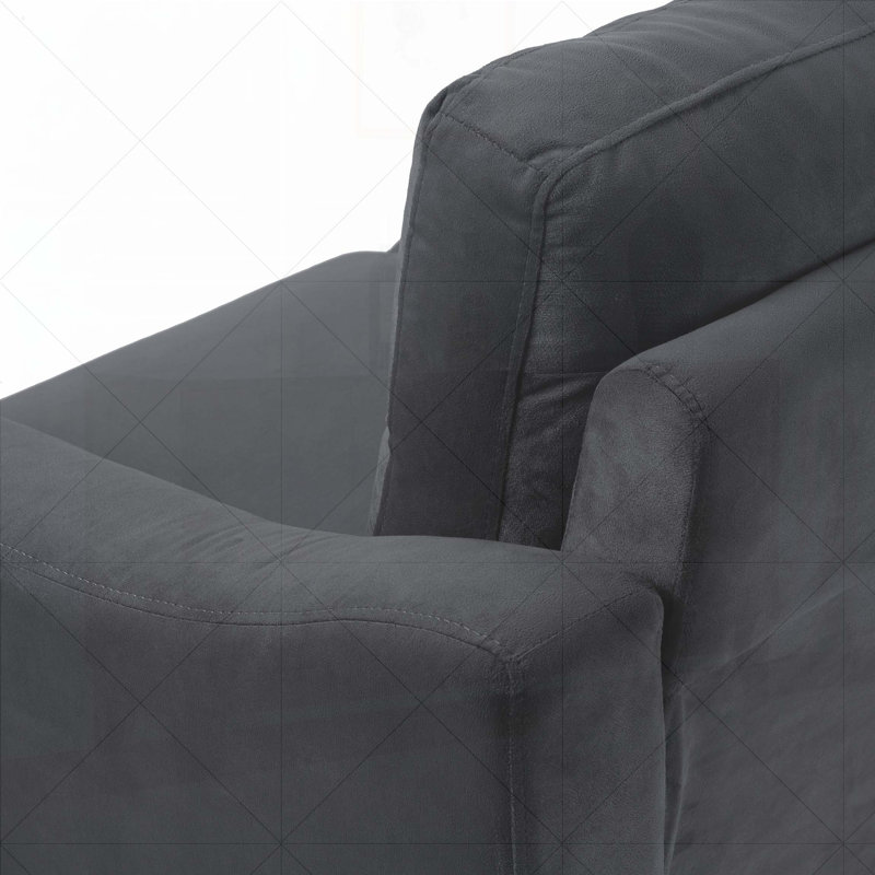 Fauteuil rembourré Nikolitsa, Noir, noir, noir, noir
