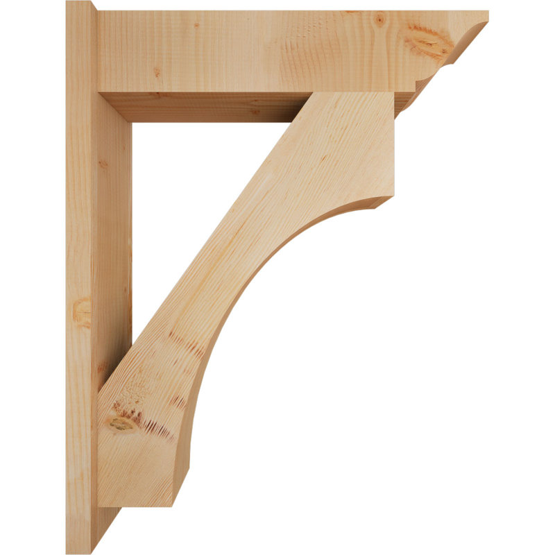 Westlake Rustic Wood Traditional Outlooker, 28" D x 36" H, 7 1/2" W Douglas Fir (Smooth)