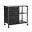 Mobile Metal File Cabinet With 3 Fabric Drawers And 2 Open Shelves-131776783