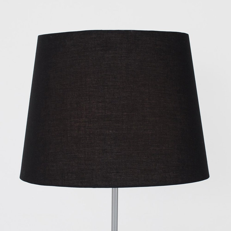 Bekbele 158cm Traditional Floor Lamp, Yes, Brushed Chrome, Black