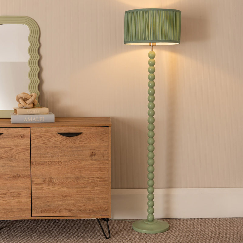 Grenada 145cm Traditional Floor Lamp, Yes, Green, Green