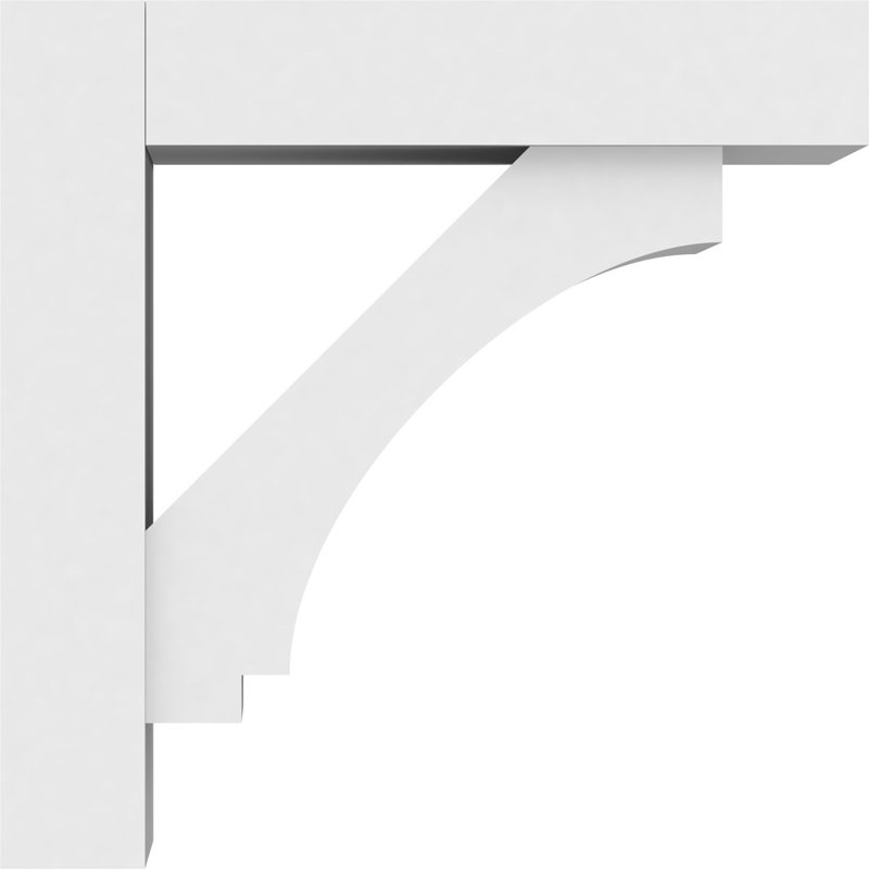 Support standard en uréthane Signature Imperial avec extrémités en bloc, brun clair apprêté, H 12 po x l 5 po x P 12 po