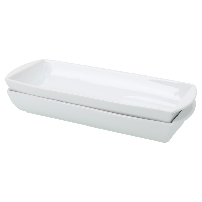 2-Piece, Amar Serving Bowl Set, White