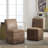 Set of 2 Swivel Upholstered Dining Chairs with Wheels, Hidden Storage, and Modern Design-355788370