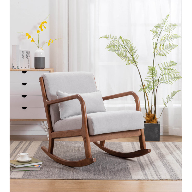 Alcone 65.5 cm Wide Rocking Armchair, Grey
