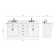 Tidworth 72'' Solid Wood Double Bathroom Vanity with 1.5'' Carrara Marble Top, Rectangular Sinks