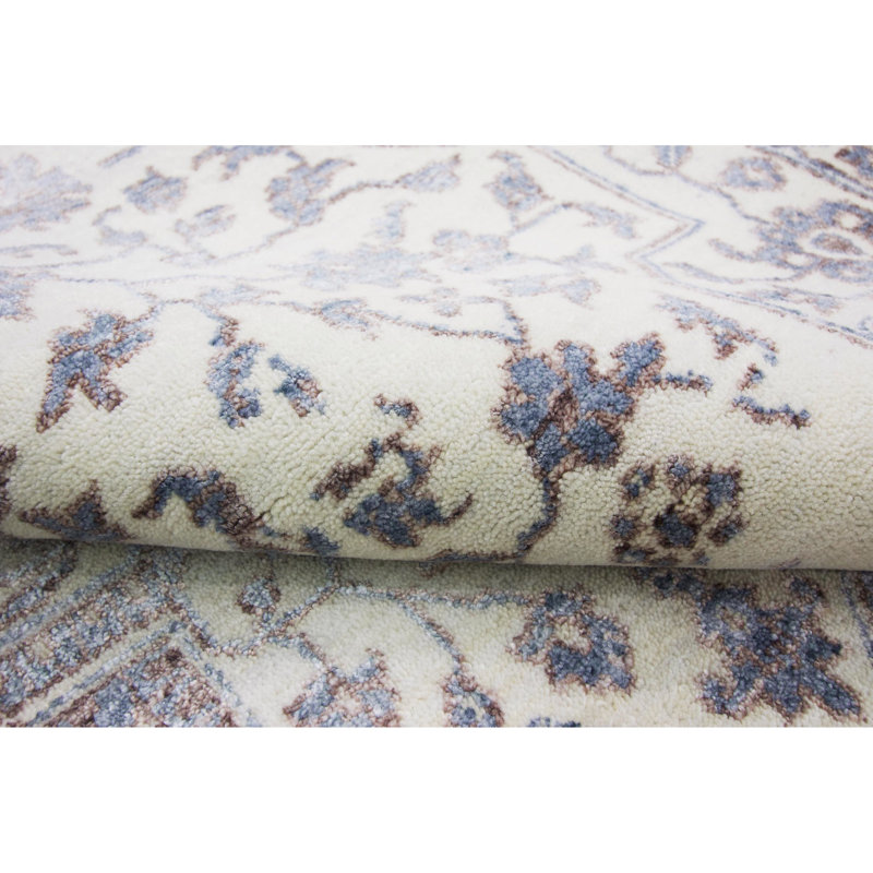 Abstract Area Rug in Green, Rectangle 10' x 14'