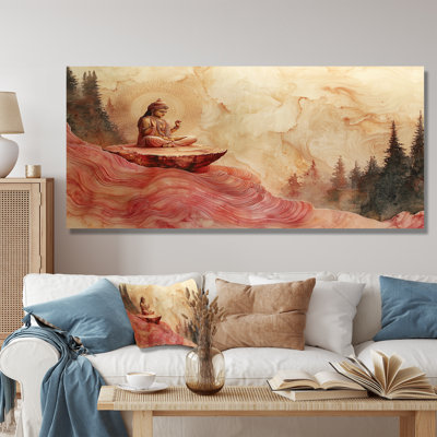 Guthridge, l'hindouisme, la méditation de Dieu se connectant à la forêt I - Art mural de l'hindouisme
