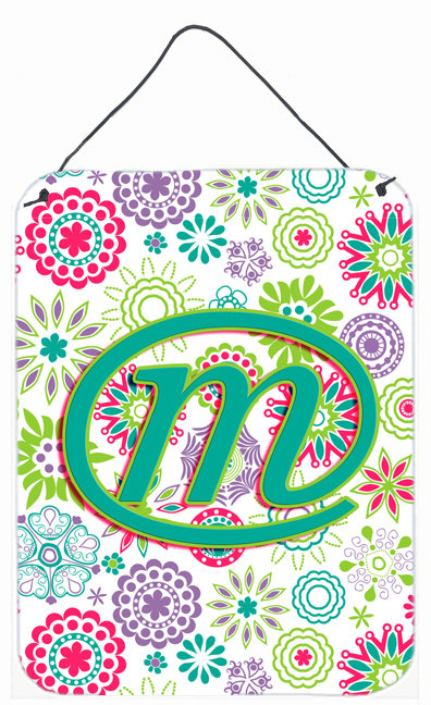 « letter floral initial » par denny knight, impression sur plaque, M