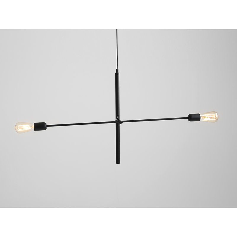 Allegra 2 - Light White Unique/Statement Pendant, Black