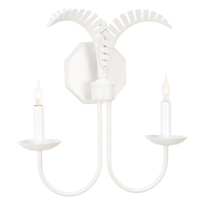 Petite Palm Sconce - White
