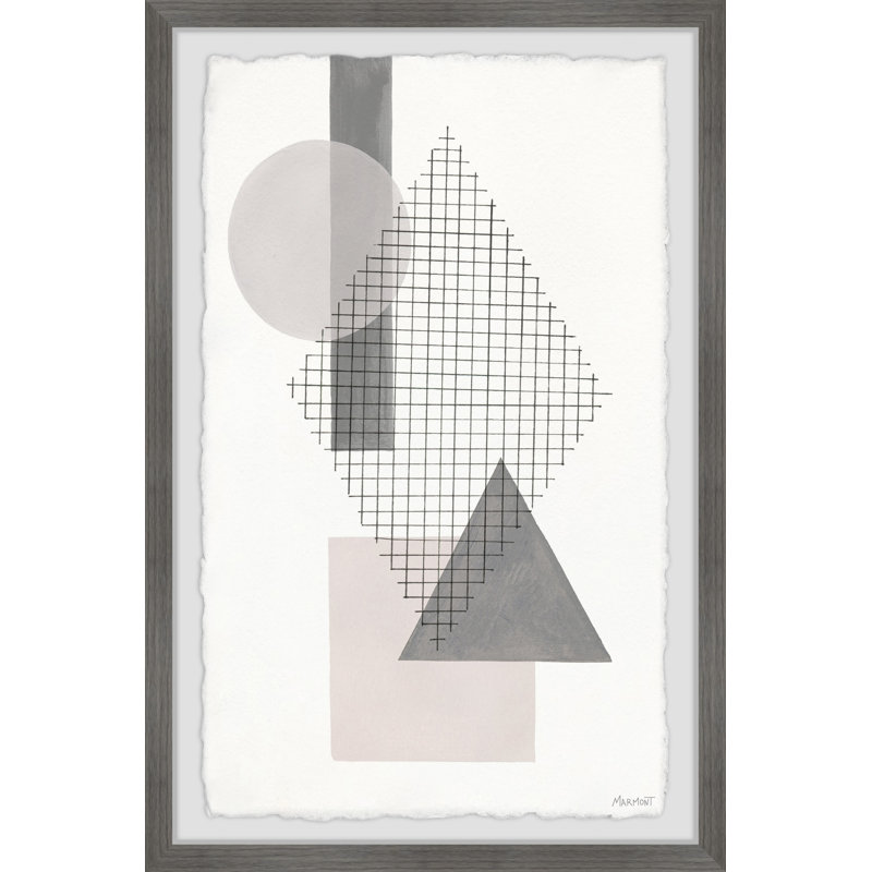 Misaligned Shapes by Marmont Hill - Single Picture Frame Painting, 30 cm H x 20 cm W x 3.81cm D