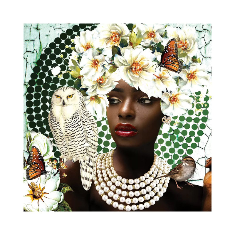 Pearls In Bloom by Yvonne Coleman Burney - Print on Canvas, 45.72cm H x 45.72cm W x 1.91cm D, Wrapped Canvas