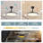 42-inch Lighted Retractable Ceiling Fan, Flush Mount Lighted Remote Control Ceiling Fan-1042847067