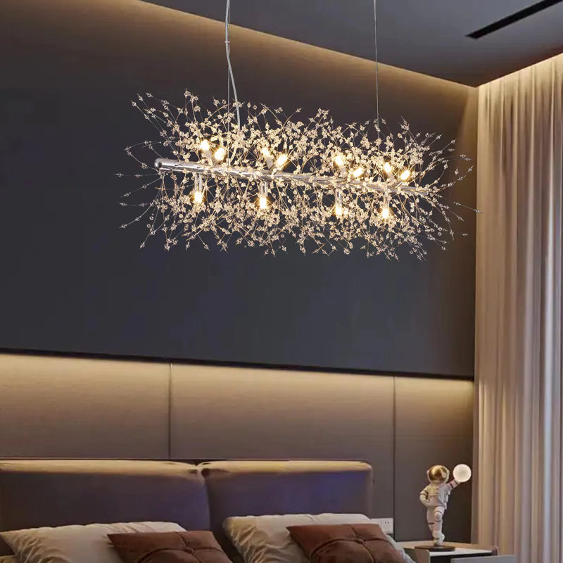 Lustre linéaire moderne Spoutnik à 12 lumières Kostandin