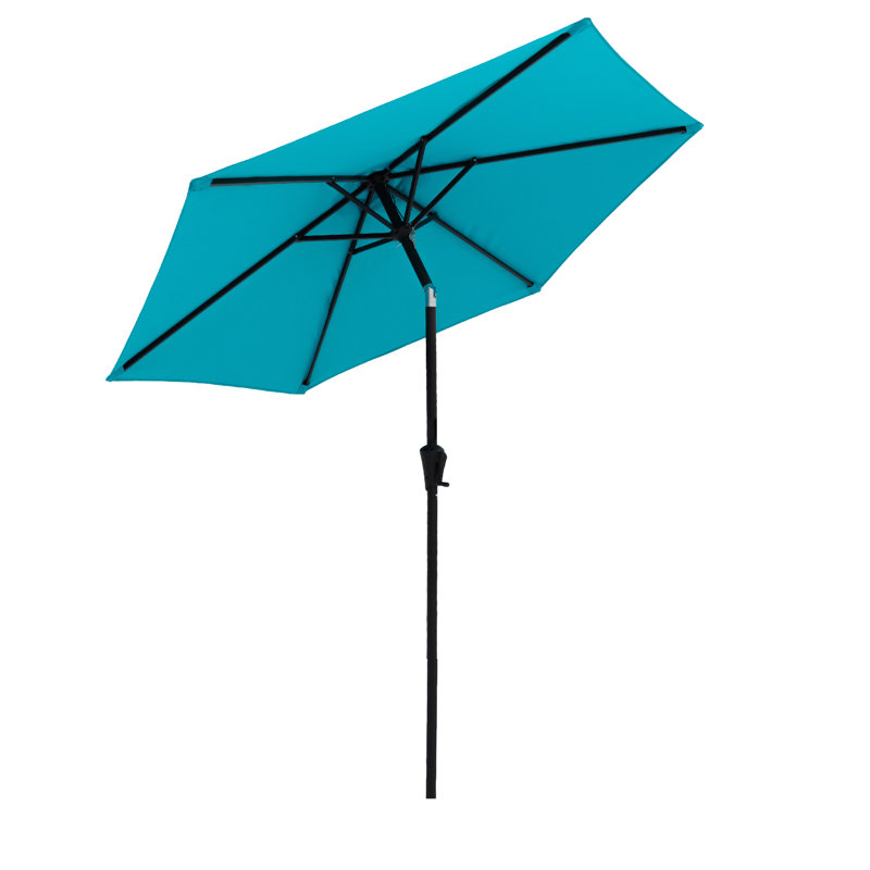 Parasol de table d'extérieur 7,5 pi Chittenden, 9 pi, Bleu aqua