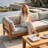 Solid Wood Patio Conversation Modular Sofa Set