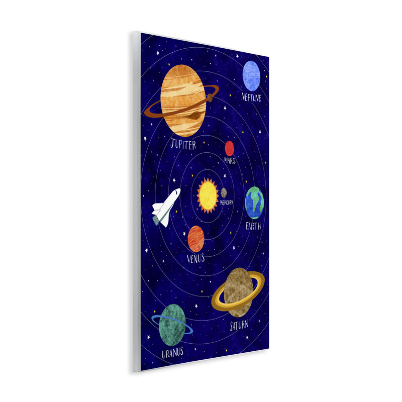 Plaque murale «Système solaire» par Elizabeth Caldwell, H 15 po x l 10 po