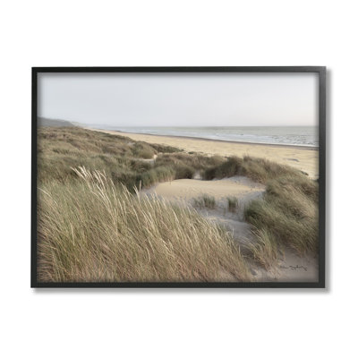 «Mute Beach Coast Tall Grassy Dunes Distant Mountains» par Alan Majchrowicz - photographie