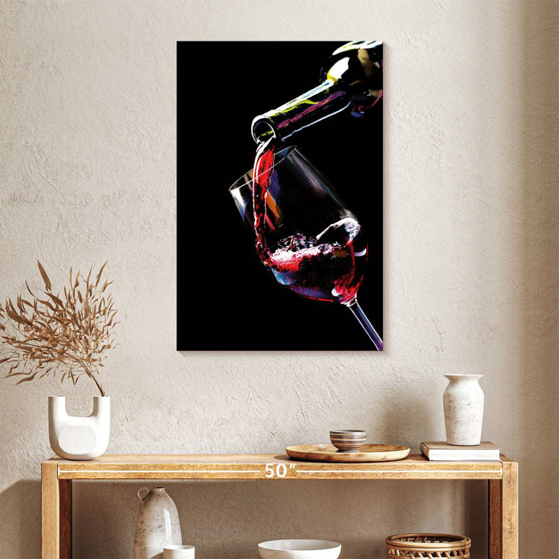 Yarlin Red Wine Stream, 36" H x 24" W