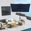 Parasol de patio bleu rectangulaire 6,5 pi x 10 pi Voja