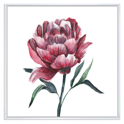 Fleur de pivoine rouge rétro