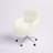 Liyan Contemporary Faux Fur Task Chair With Chrome Base and Casters-417663146
