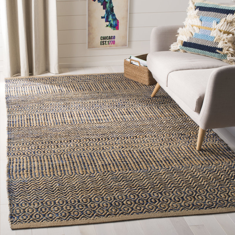 Tapis géométrique tissé à la main Abhay, Rectangle de 5 pi x 8 pi