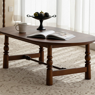 Table basse elliptique de style rétro
