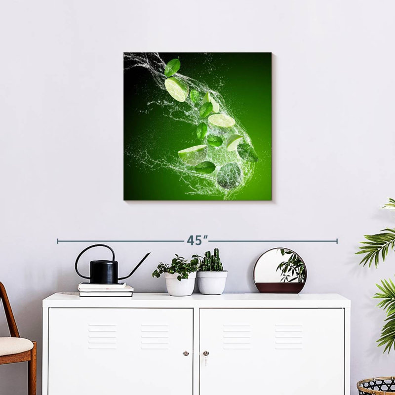 Yarlin Lime Splash, 24" H x 24" W