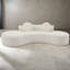 Canapé modulaire incurvé de 105,5 po avec 2 coussins décoratifs, canapé de salon rembourré de luxe moderne, aucun assemblage requis, rembourrage à haute résilience-1797258388