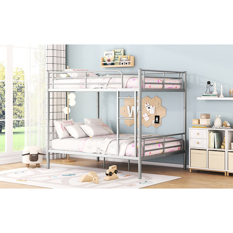 Lit superposé double Sliver - idéal pour les chambres à coucher, Double, Argent