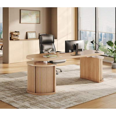 Bureau de direction à hauteur ajustable électrique 57 po avec rangement