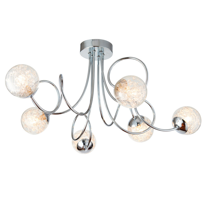 Lacey Glass Semi Flush Mount