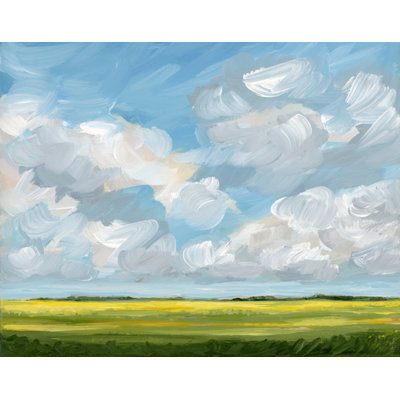 Vast Sky Yellow Field by Nicole Walsh — Landscape Wall Art