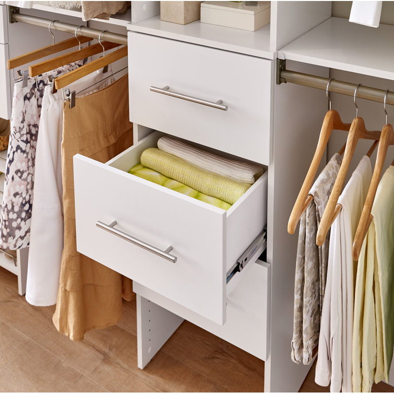 SuiteSymphony 9.96"H x 16.65" W Modern Drawer, Pure White