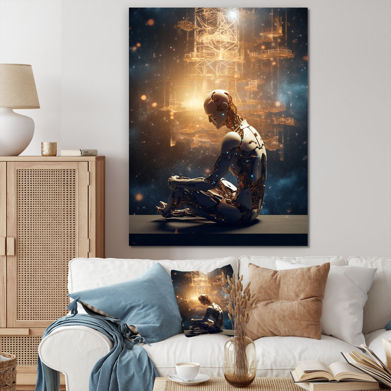 A.I. «Robot Vision I» sur toile, Toile tendue, H 40 po x l 30 po x P 1,5 po