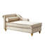 Chaise longue en velours beige avec beaucoup de rangement - pratique et élégante dans une teinte élégante pour décorer votre espace-180398273