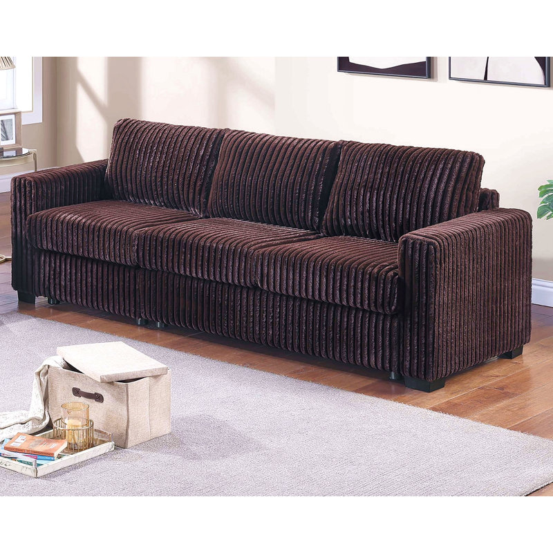 Ensemble de canapé 2 pièces Ensemble de canapé 1X 1X Causeuse Coussin de dossier en plastique, Café