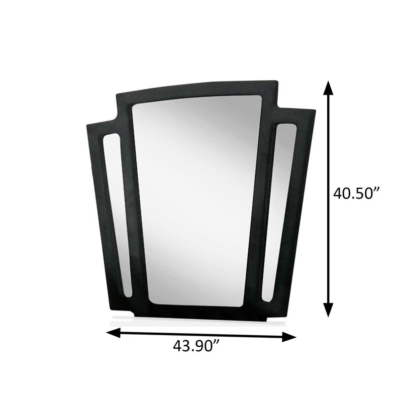 Miroir transitionnel l 43,9 po, noir, Noir
